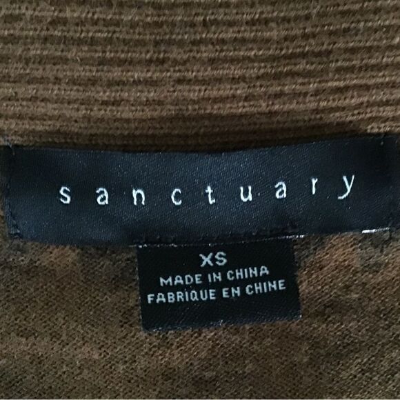 Sanctuary Open Knit Animal Print Cardigan Sweater Size XSmall - Picture 2 of 5